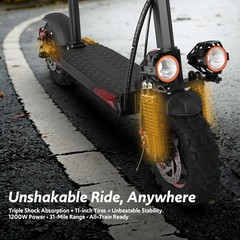 Freeboy Electric Scooter 48v 1200W For Adult 11″Off Road Fat Tires Fast Speed US