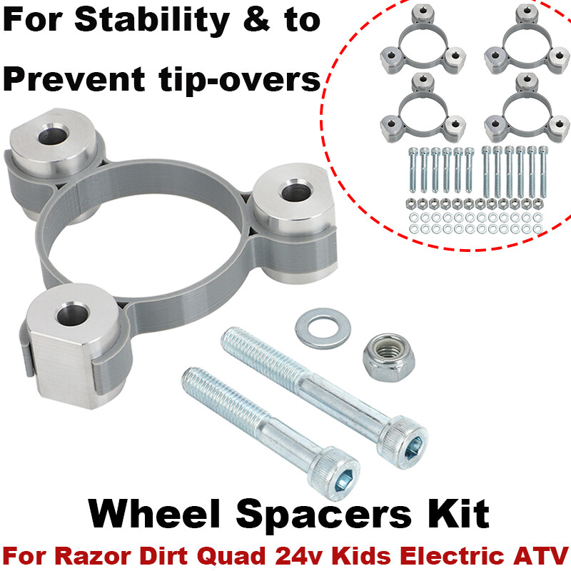 For Razor Dirt Quad 24V Kids Electric ATV Wheel Spacer Kit – Wide Stance,Bolt On