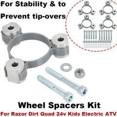For Razor Dirt Quad 24V Kids Electric ATV Wheel Spacer Kit – Wide Stance,Bolt On