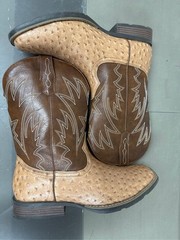 IUV Cowboy Boots For Men Western Ostrich Wide Durable Fashionable Embroidered 10
