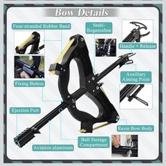 Compound Bow 60LBS Slingshot Laser Bow Set fun outdoor shooting steel balls
