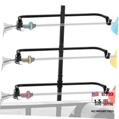 3 Place Weed Eater Rack, Mount On Landscape Truck Trailer Enclosed Carbon Black