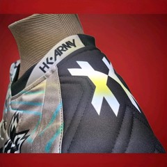 HK Army Paintball Jersey Shirt Men Large Black Sliver Long Sleeve Padded Clean