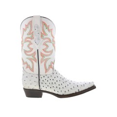 Dingo Outlaw DI-115 Mens White Leather Pull On Cowboy Western Boots 9