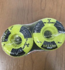 Hazard CS formula 101A 53mm safety yellow skateboard wheels new 10176009