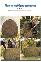 Ribowri 7 * 7ft Heavy Duty Slow Feeding Horse Hay Net 1.75inch knotless Desi…