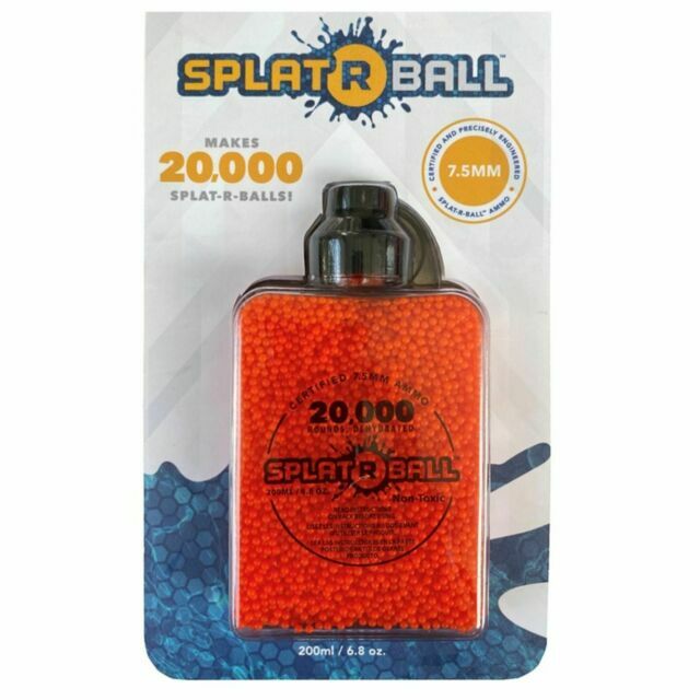 New Sealed SplatRball 20,000 Rounds 7.5mm Orange Ammo Certified Splat-R-Ball