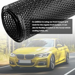 40×13″ Car Grill Mesh for Bumper,Cuttable Metal Mesh Grill 6mm Hexagonal/Black