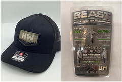 Beast Titanium 100 Grain 2.0 Broadhead 2 PC+ Hunter’ Warehouse Black Hat Combo