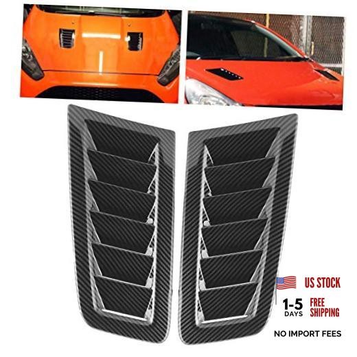 Car Hood Vents, 2Pcs Universal ABS Plastic Bonnet Air Vents Engine Hood Cover