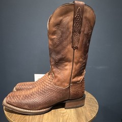 Dan Post Ka Python Print Leather Brown Western Cowboy Boots Men’s US 10.5 D