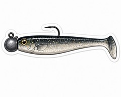 Fishing Lure Bass Paddle Tail SwimBait Trout Sticker Trout Pike Fish Decal