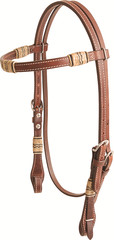 CASHEL RAWHIDE INLAY WESTERN HEADSTALL – SA-HB15RTBR