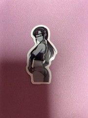 black and white waifu lewd stickers #4
