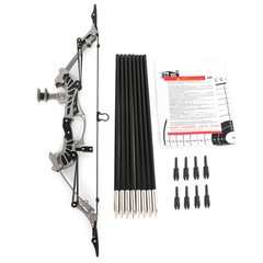 16″ Archery Mini Compound Bow Arrow Set 16Ibs Children Toy Target Practice Game