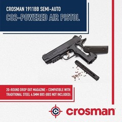 Crosman 1911BB .177 Cal Air Pistol CO2 BB Gun w/ 1500 BBs & 5 CO2 (40001)