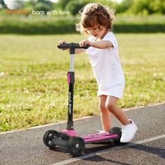 Besrey Kick Scooter 3 Wheel Scooter for 2-10 Years Girls and Boys,Pink