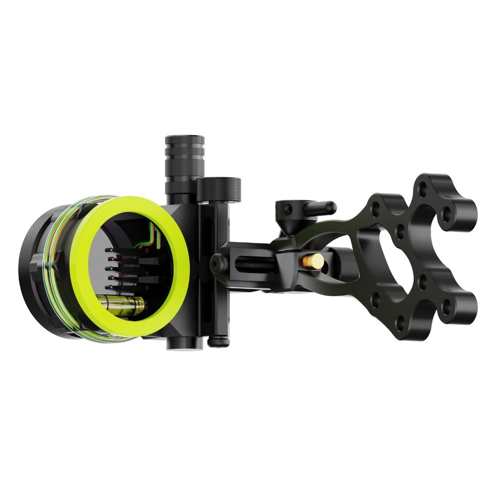 5Pin Archery Sight Compound Bow 4X 6X 8X Lens.019″ Micro Adjustable Hunt RH LH