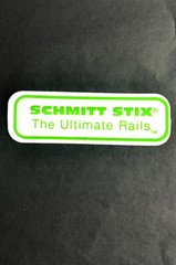 Vtg 1980’s Schmitt Stix Skateboards The Ultimate Rails Sticker In DayGlow Green