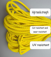 12 Strand Braided Dyneema Rope -3mm 700kg Fracture Strain – Suitable for Tents,