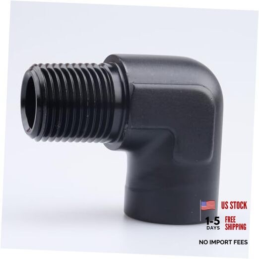 90 Degree 1/2″ NPT 1/2 NPT to 1/2 NPT female npt to male npt elbow black