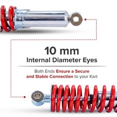 12-3/4″ (325 mm) Adjustable Shock Set 10 mm Eyes for 150cc – 250cc Go-Kart