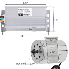 48V 1800W Electric Brushless Motor Speed Controller Throttle grip fr ATV Go Kart