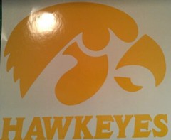 Iowa Hawkeyes Cornhole Set of 6 Vinyl Decals Free Window Decals