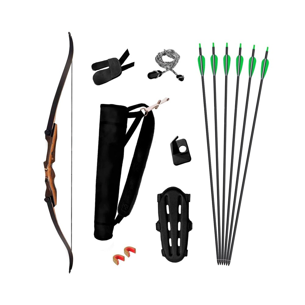 Samick Sage Takedown Recurve Bow and Arrow Set 62 inches – Ready to Use Arche…