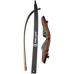 62″ Takedown Recurve Bow Set 20-50lbs Wooden Riser Limb Archery Hunting Target