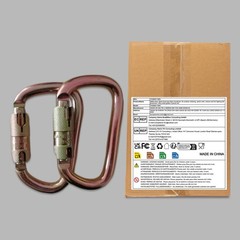 45KN Alloy Steel Auto-lock Main Carabiner, Rock Climbing Carabiner