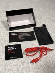 Night Runner 270 LED Shoe Lights Red Black Rechargeable Water Resistant Running
