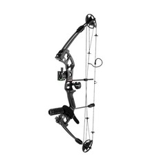 Black Compound Bow Kit with 12 Arrows Right Hand Archery Hunting Set 30-55lbs US