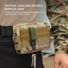 Tactic Duty Belt Keeper with Key Holder Ring Metal Key Clip Military Molle Hook