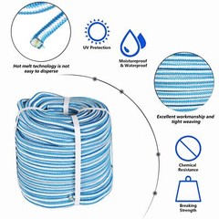 16 Strand Braided Nylon Core Polyester 1/2″ × 150′ Arborist Tree Climbing Rope