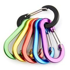 6/12pcs Mini Carabiner Clips Aluminum Keychain Hook EDC Backpack Camping Gear