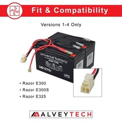 24 Volt Battery Pack for Razor E300 & E325 Scooter (7 Ah, Versions 1-4) – x2 12V