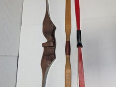 Traditional Takedown Recurve Bow lot 50in 20lb Wooden Riser Extra Limbs Vintage