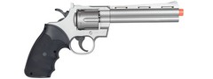 Magnum Revolver Hand Gun Pistol (Silver) w/ Shells 6mm bb Airsoft Gun