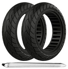 10X2.125 Inch Solid Tires for Electric Scooter, 50/75-6.1 Replacement Wheel,