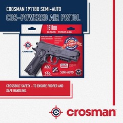 Crosman 1911BB .177 Cal Air Pistol CO2 BB Gun w/ 1500 BBs & 5 CO2 (40001)