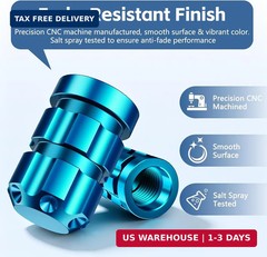 Universal Tire Valve Stem Caps, 4 Pack Anti-Corrosion Aluminum Alloy Valve Cover