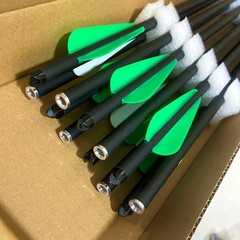 36pcs Bow Hunting Archery 20in Crossbow Bolts Carbon Arrow Shaft 4in Vanes