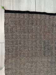 Vintage Wool Twill Weave Double Saddle Blanket | Geometric Southwestern Navajo