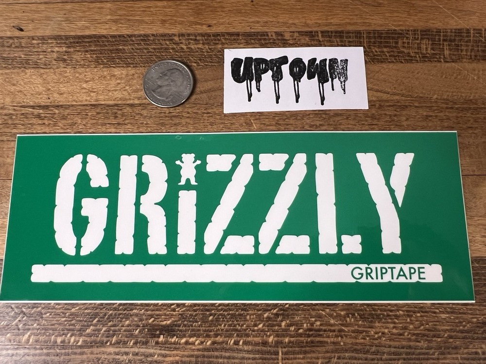 Grizzly Griptape Green / White Bar Sticker Torey Pudwill Skateboarding Supreme