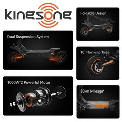 10″ 1000W*2 Off-road E-Scooter for Adults 60V15.6Ah 31MPH Electric Scooter N12T3