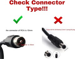 42V 2A Battery Charger Lotus Connector for 36V Lithium Battery E-Bike NAKTO