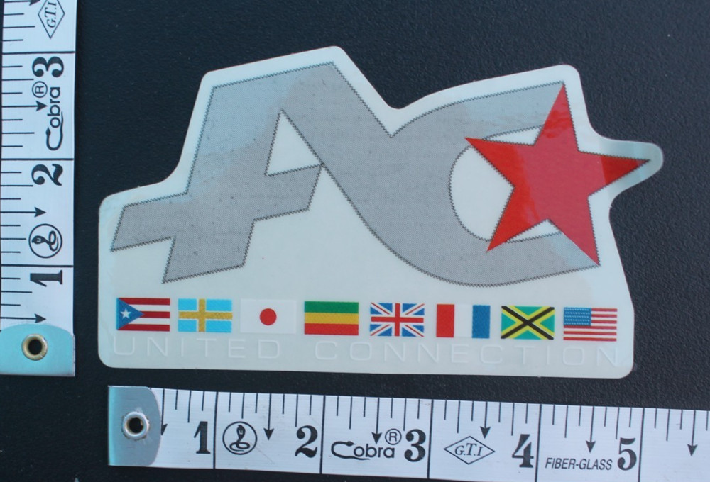 All City Stars Skateboards Mad Circle Clear Z14B Vintage Skateboarding STICKER