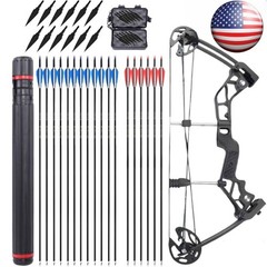 35-60lb Mini Compound Bow Arrow Set Archery Hunting Shooting Right Hunting
