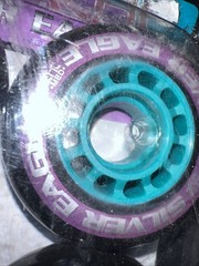 Apache Silver Eagle Inline Replacement Wheels 70x24mm Med Teal Black